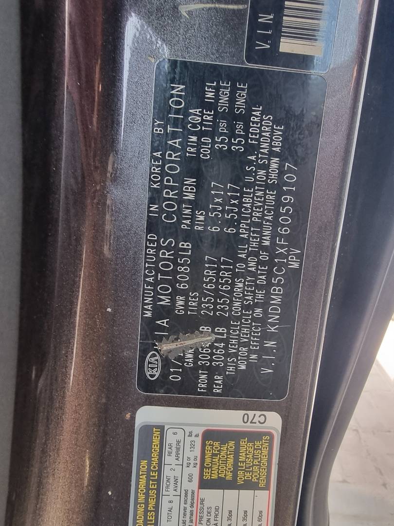 KIA SEDONA 2015 - Marhaba Auction Used Cars - Image 8