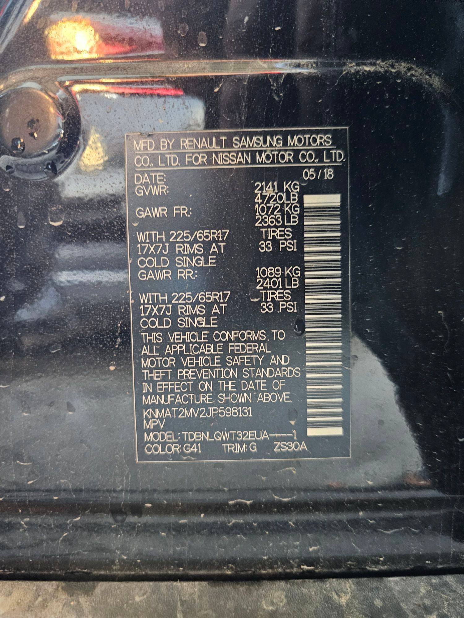 NISSAN ROGUE 2018 - Marhaba Auction Used Cars - Image 10