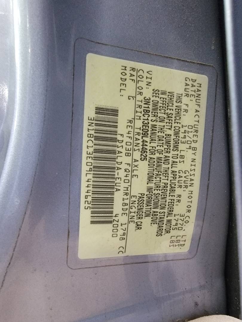 2009 NISSAN VERSA — 167232 Miles — Lot L444625 — Main - Marhaba Auctions Used Cars - Image 9