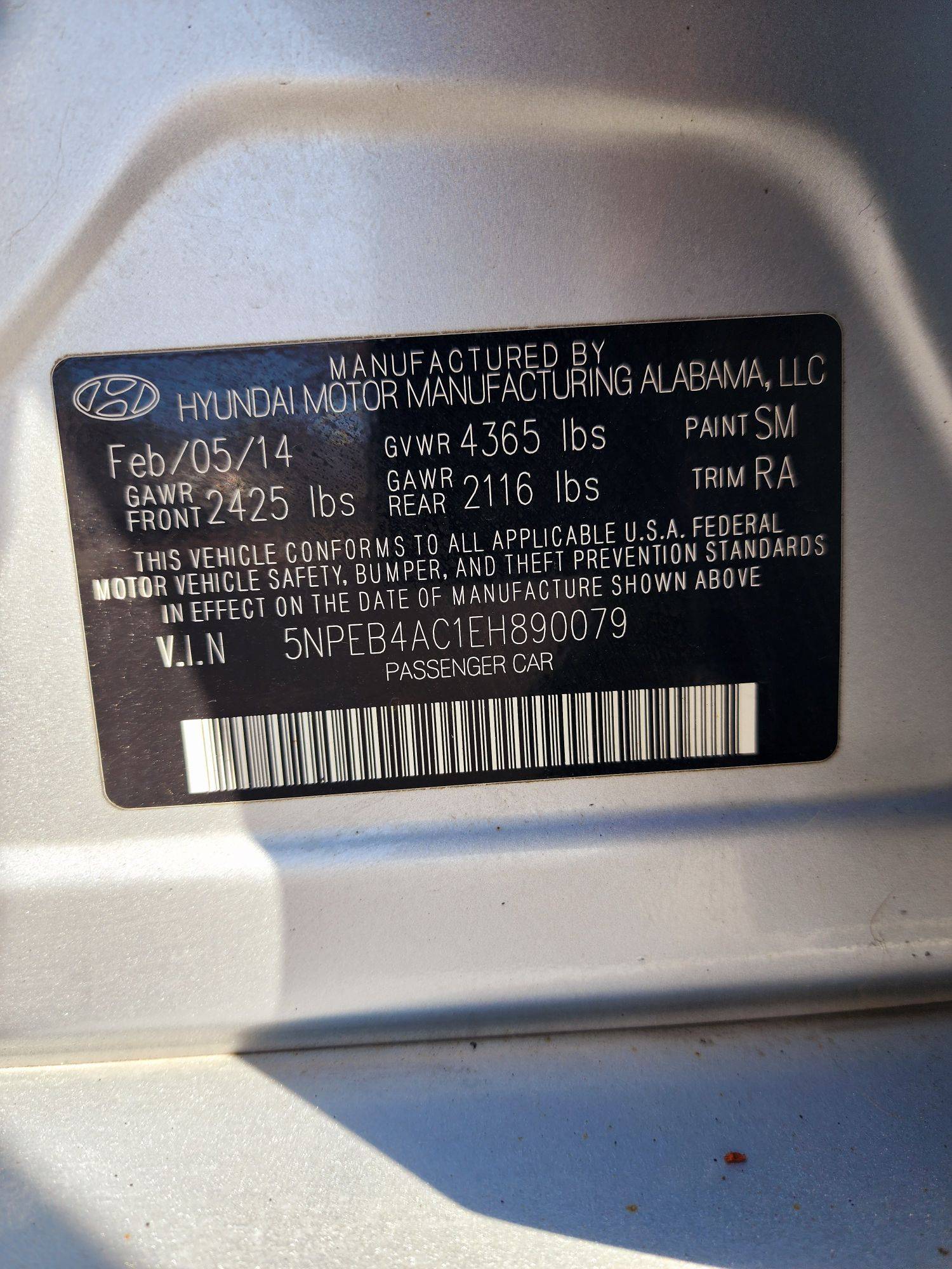2014 HYUNDAI SONATA — 204072 Miles — Lot 69210424 — Souq - Marhaba Auctions Used Cars - Image 9