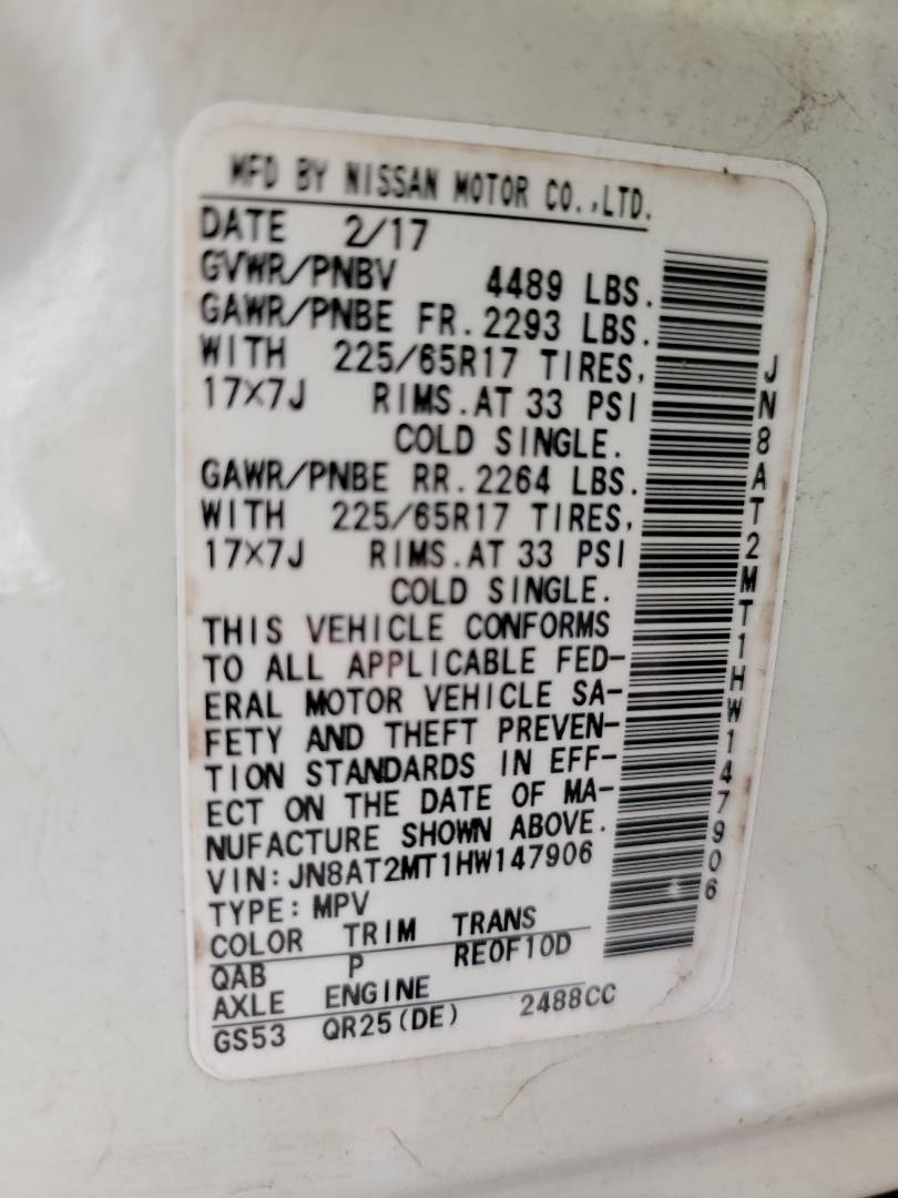 2017 NISSAN ROGUE — 14876 Miles — Lot HW147906 - Marhaba Auctions Used Cars - Image 10