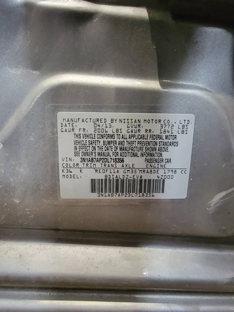 2013 NISSAN SENTRA — 143957 Miles — Lot L718356 — Main - Marhaba Auctions Used Cars - Image 9