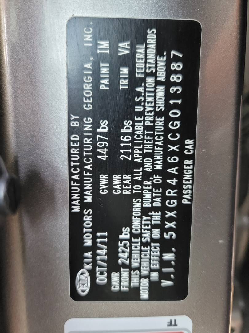 2012 KIA OPTIMA — 137682 Miles — Lot 38112565 - Marhaba Auctions Used Cars - Image 9
