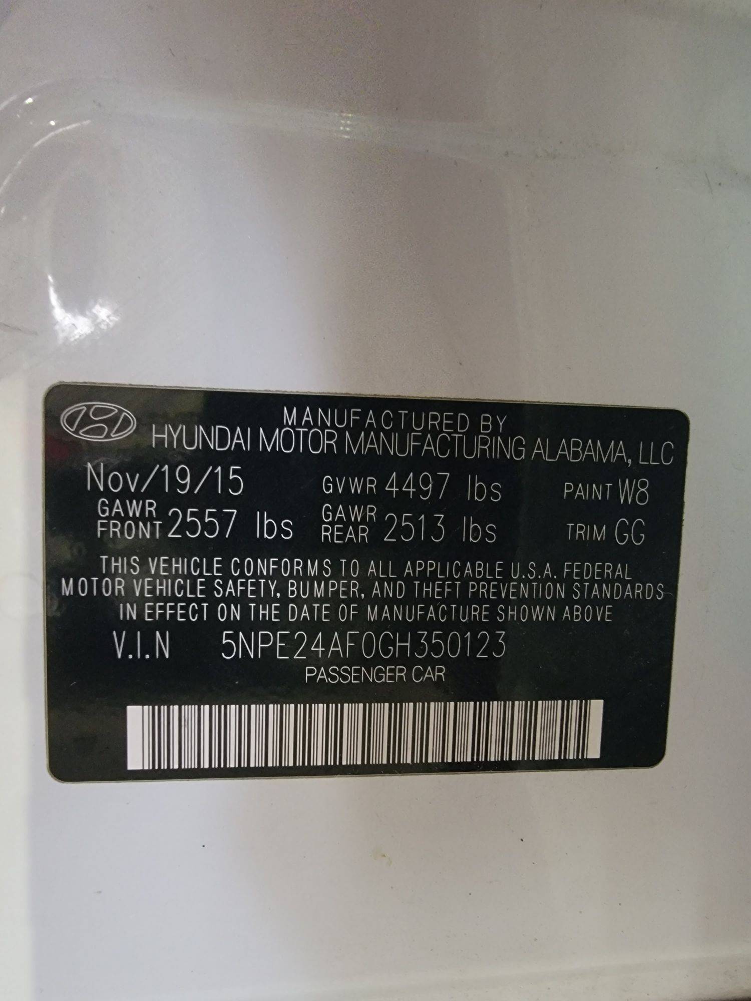 HYUNDAI SONATA 2016 - Marhaba Auction Used Cars - Image 9