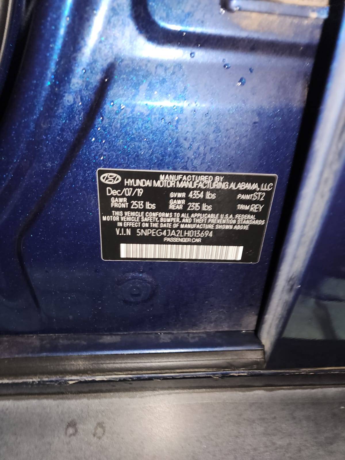 HYUNDAI SONATA 2020 - Marhaba Auction Used Cars - Image 10