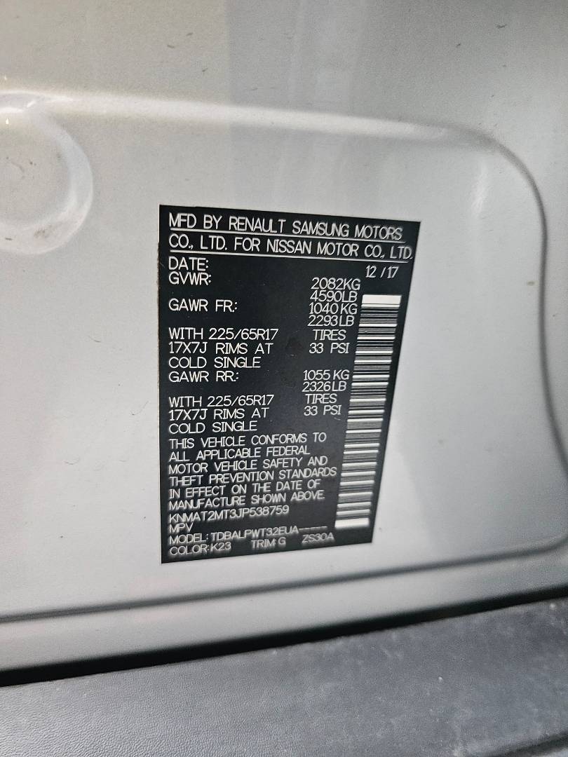 2018 NISSAN ROGUE — 170238 Miles — Lot JP538759 — Main - Marhaba Auctions Used Cars - Image 7