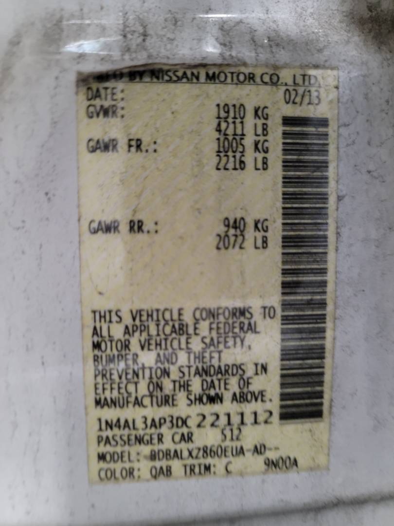 2013 NISSAN ALTIMA — 185614 Miles — Lot 38285185 - Marhaba Auctions Used Cars - Image 10