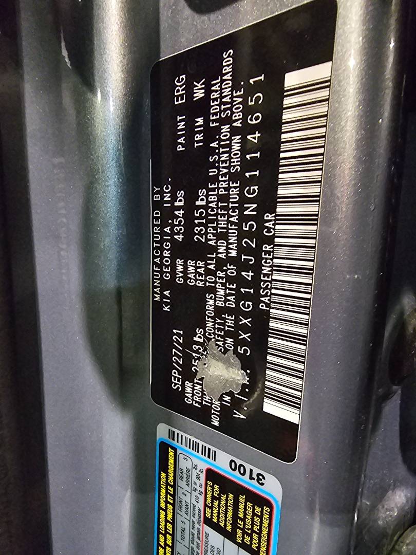 KIA K5 2022 - Marhaba Auction Used Cars - Image 10