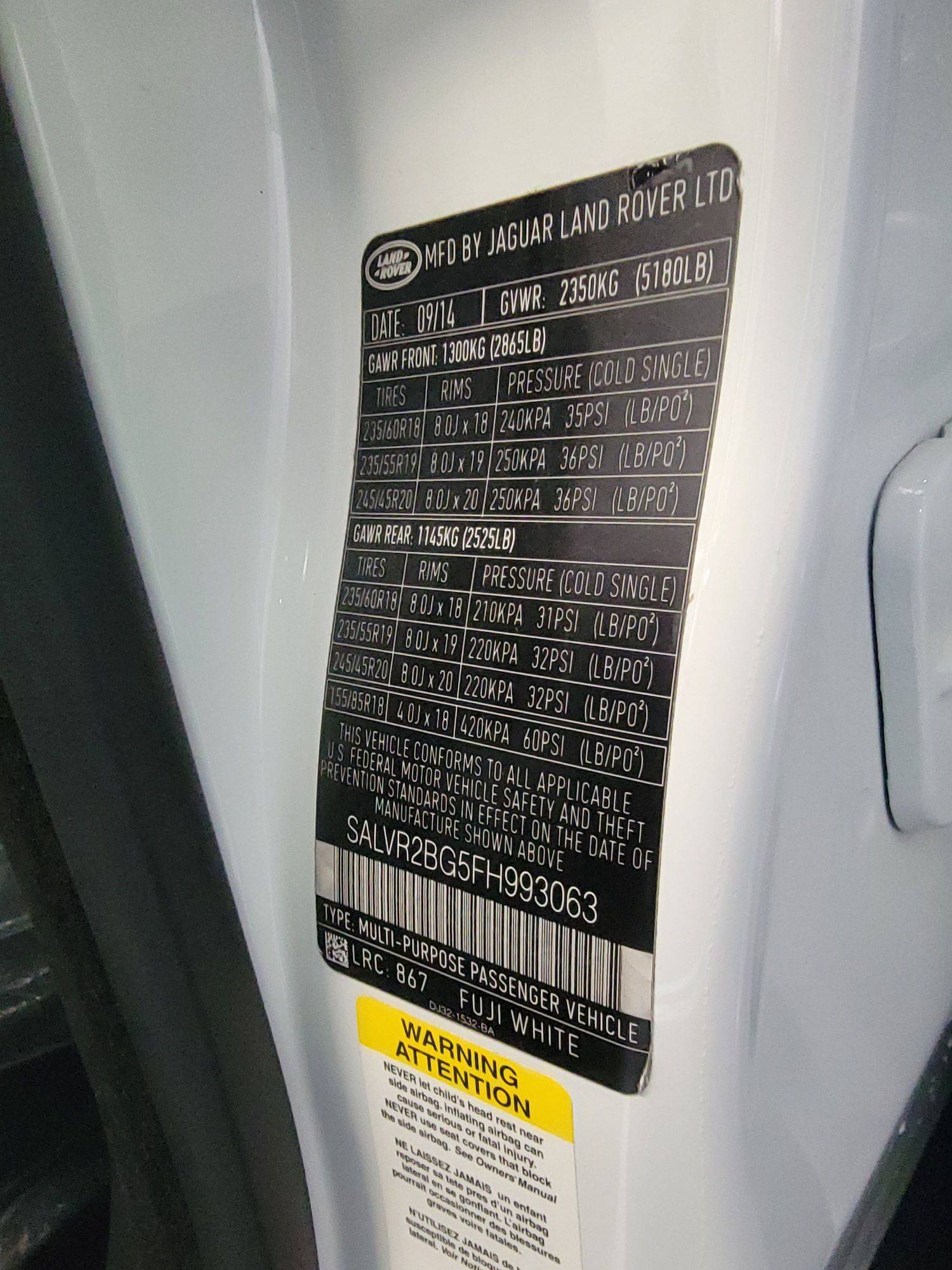 LAND ROVER RANGE ROVER EVOQUE PURE 2015 - Marhaba Auction Used Cars - Image 9