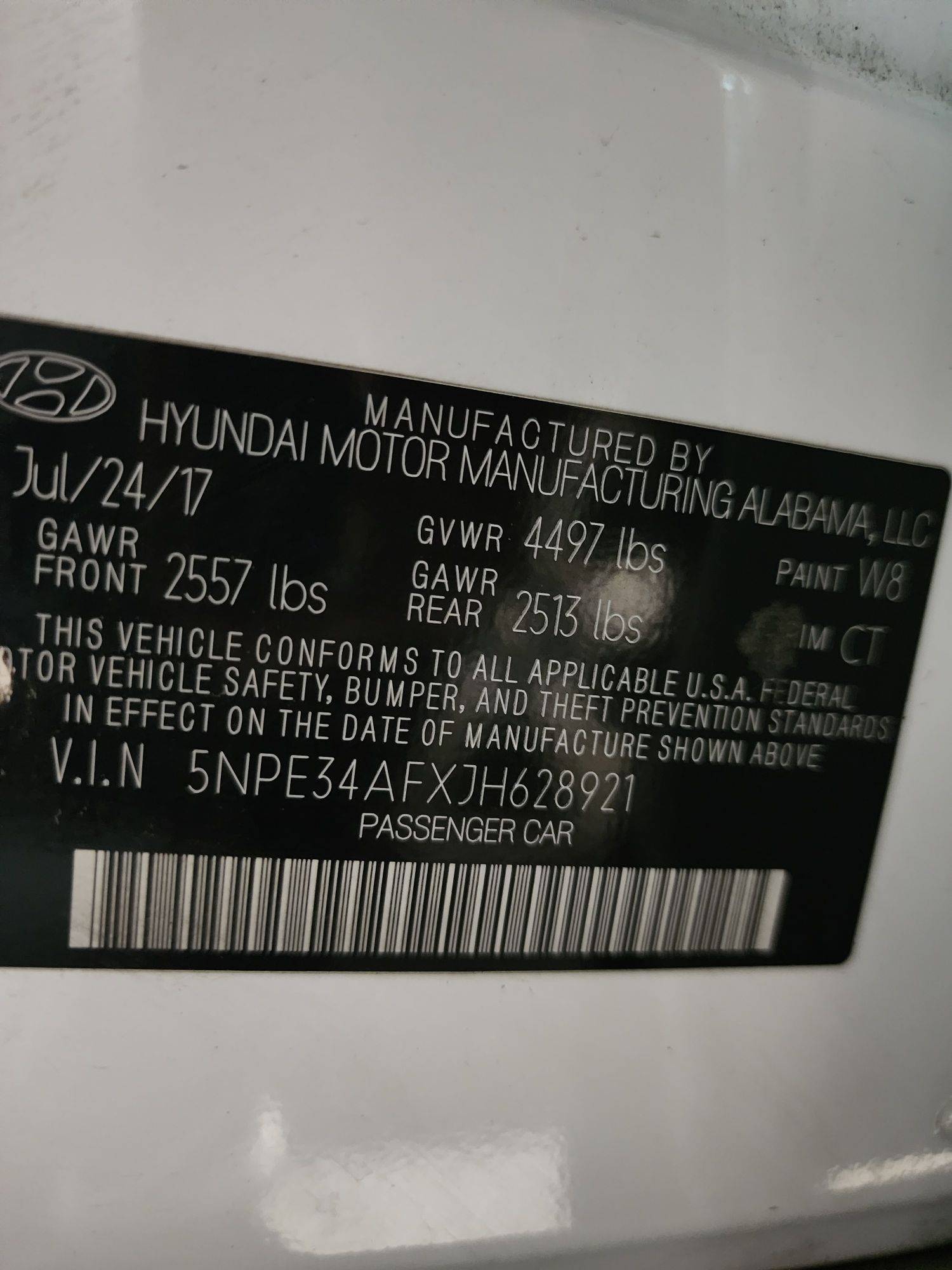 HYUNDAI SONATA 2018 - Marhaba Auction Used Cars - Image 9