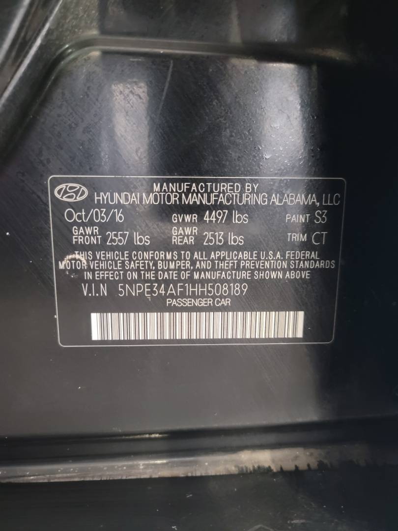 2017 HYUNDAI SONATA — 128074 Miles — Lot H508189 — Main - Marhaba Auctions Used Cars - Image 11