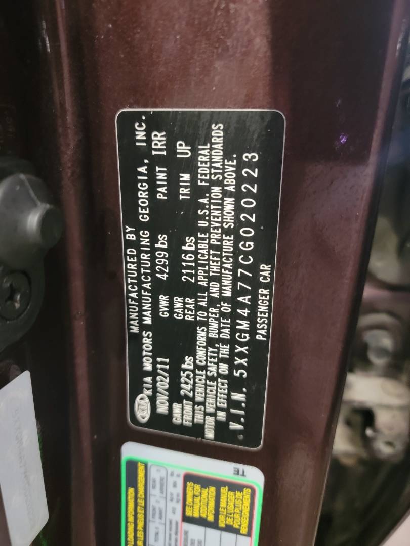 2012 KIA OPTIMA — 141969 Miles — Lot 020223 — Main - Marhaba Auctions Used Cars - Image 10