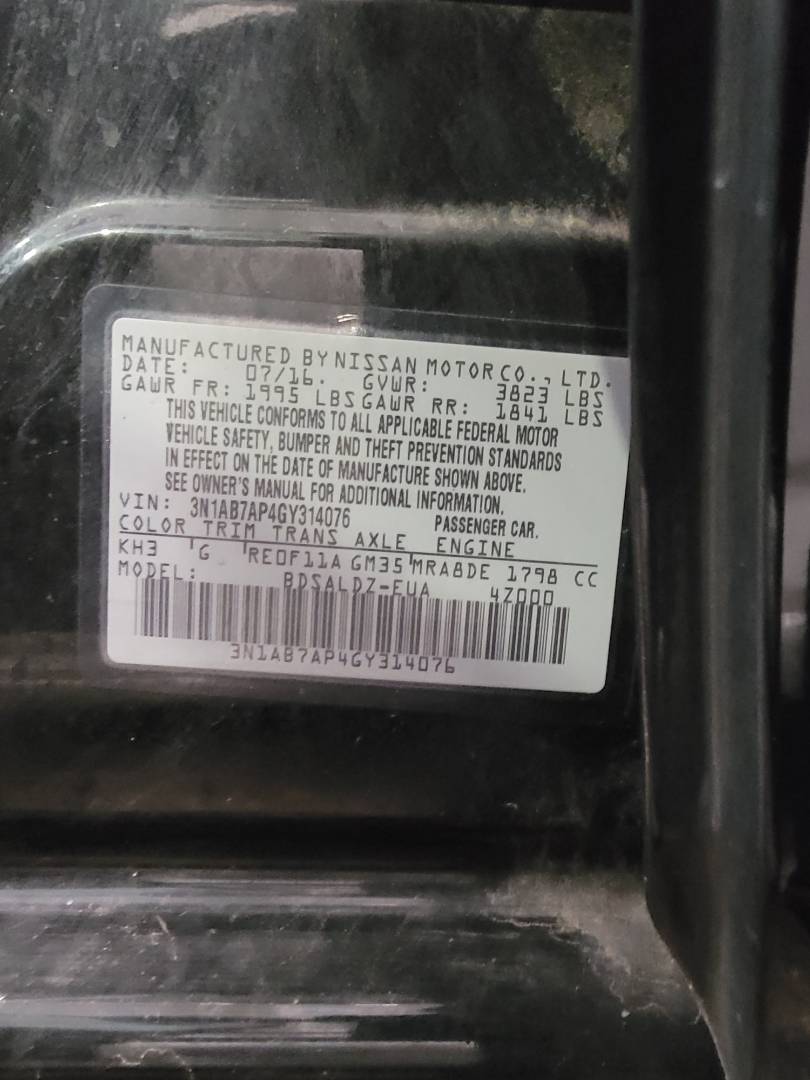 2016 NISSAN SENTRA — 144511 Miles — Lot 49050014 — Souq - Marhaba Auctions Used Cars - Image 9