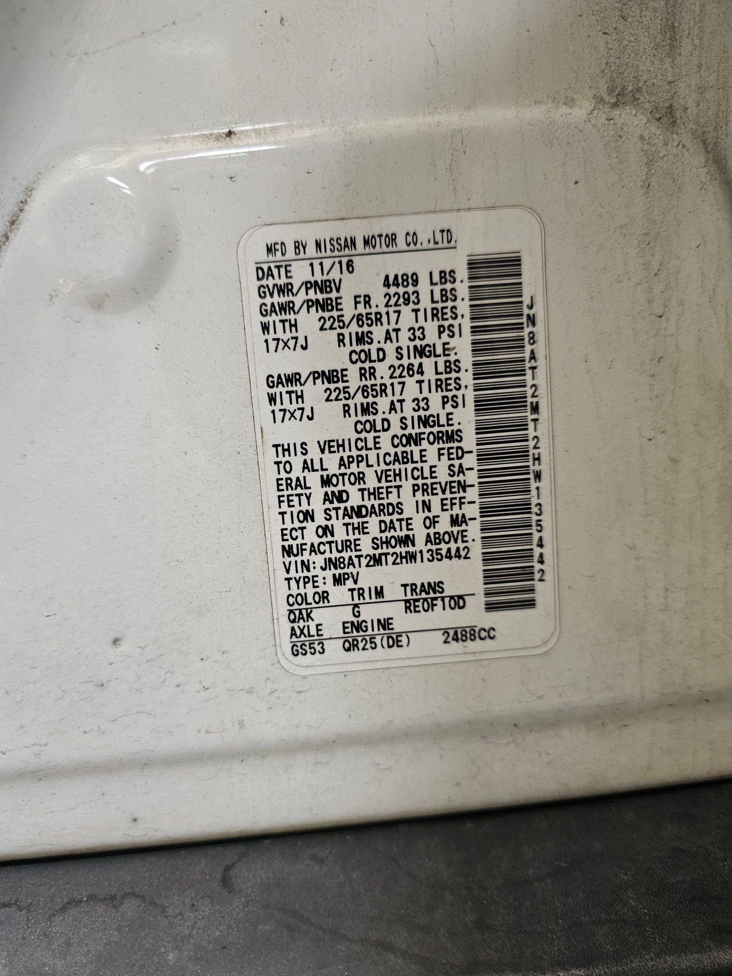 NISSAN ROGUE 2017 - Marhaba Auction Used Cars - Image 8