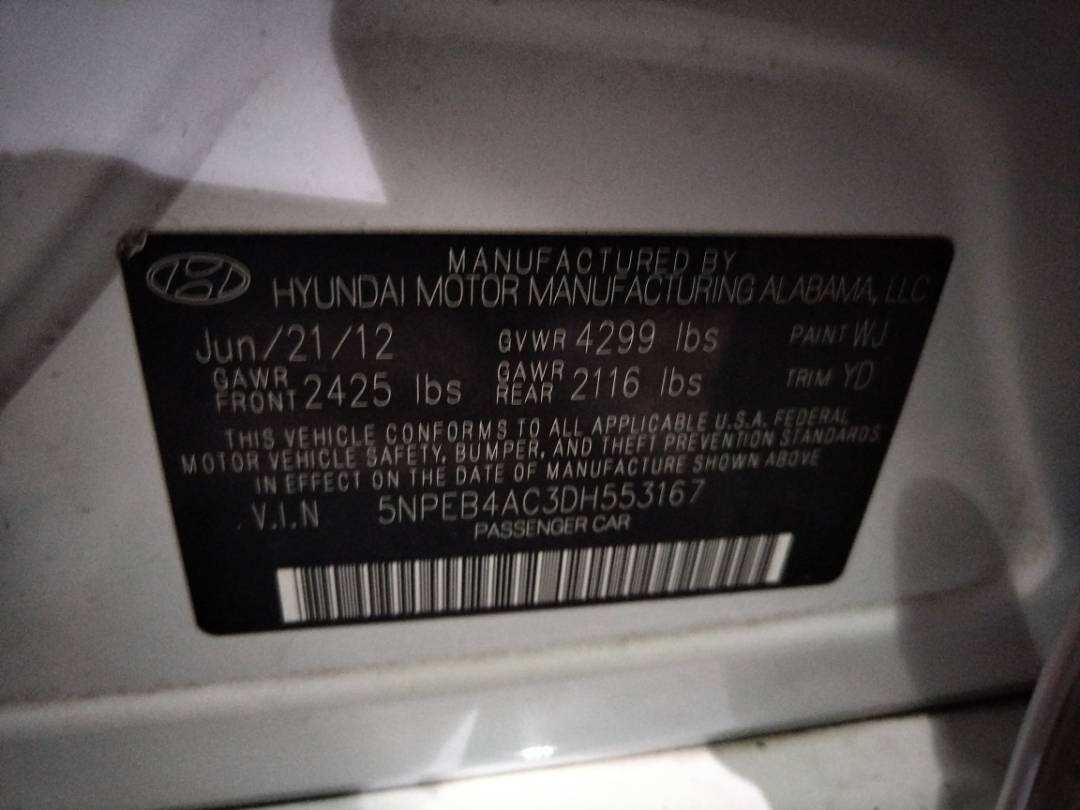 2013 HYUNDAI SONATA — 117540 Miles — Lot 65873033 - Marhaba Auctions Used Cars - Image 7