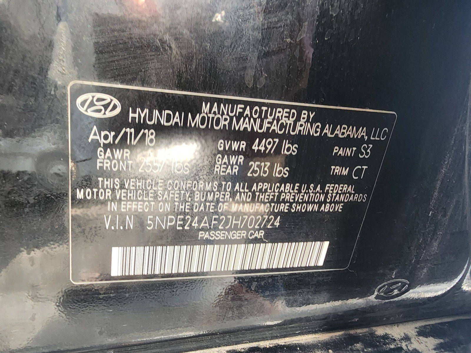 2018 HYUNDAI SONATA — 74368 Miles — Lot 81832833 — Souq - Marhaba Auctions Used Cars - Image 8