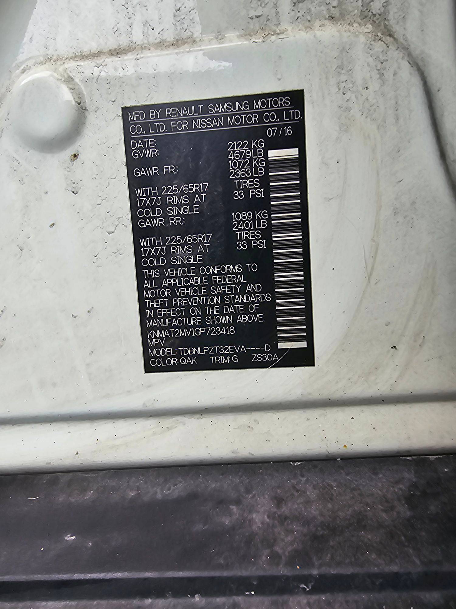 NISSAN ROGUE 2016 - Marhaba Auction Used Cars - Image 8