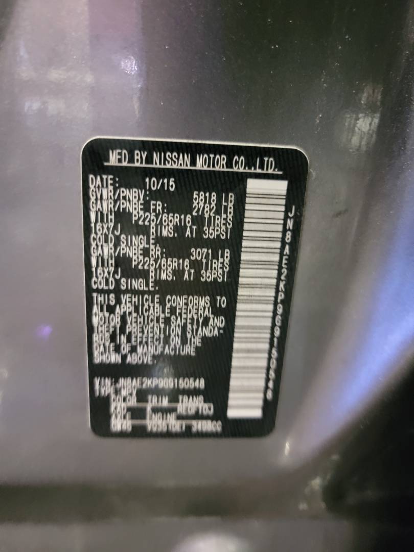 2016 NISSAN QUEST — 132515 Miles — Lot 150548 — Main - Marhaba Auctions Used Cars - Image 9