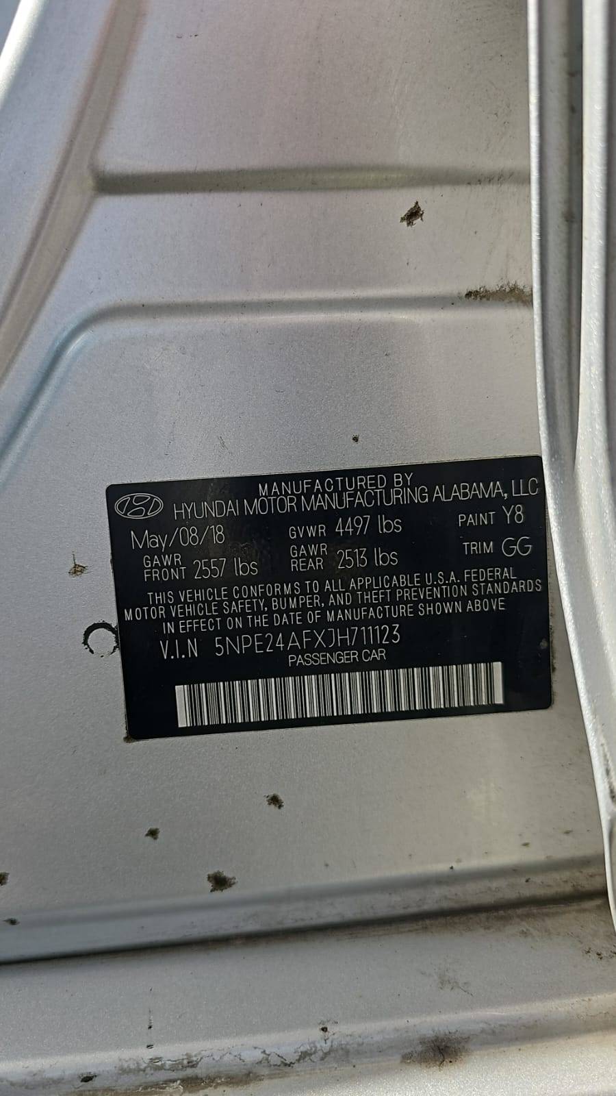 HYUNDAI SONATA 2018 - Marhaba Auction Used Cars - Image 5