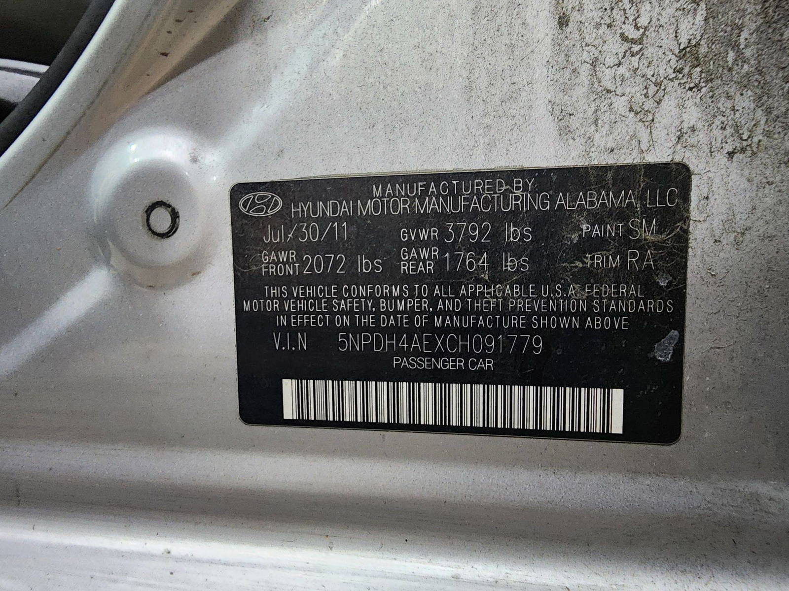 2012 HYUNDAI ELANTRA — 142798 Miles — Lot 64382414 — Souq - Marhaba Auctions Used Cars - Image 10