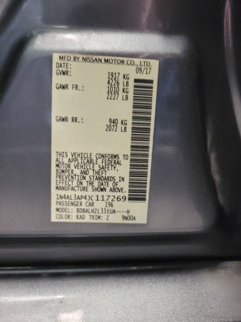 2018 NISSAN ALTIMA — 50664 Miles — Lot C117269 — Main - Marhaba Auctions Used Cars - Image 10