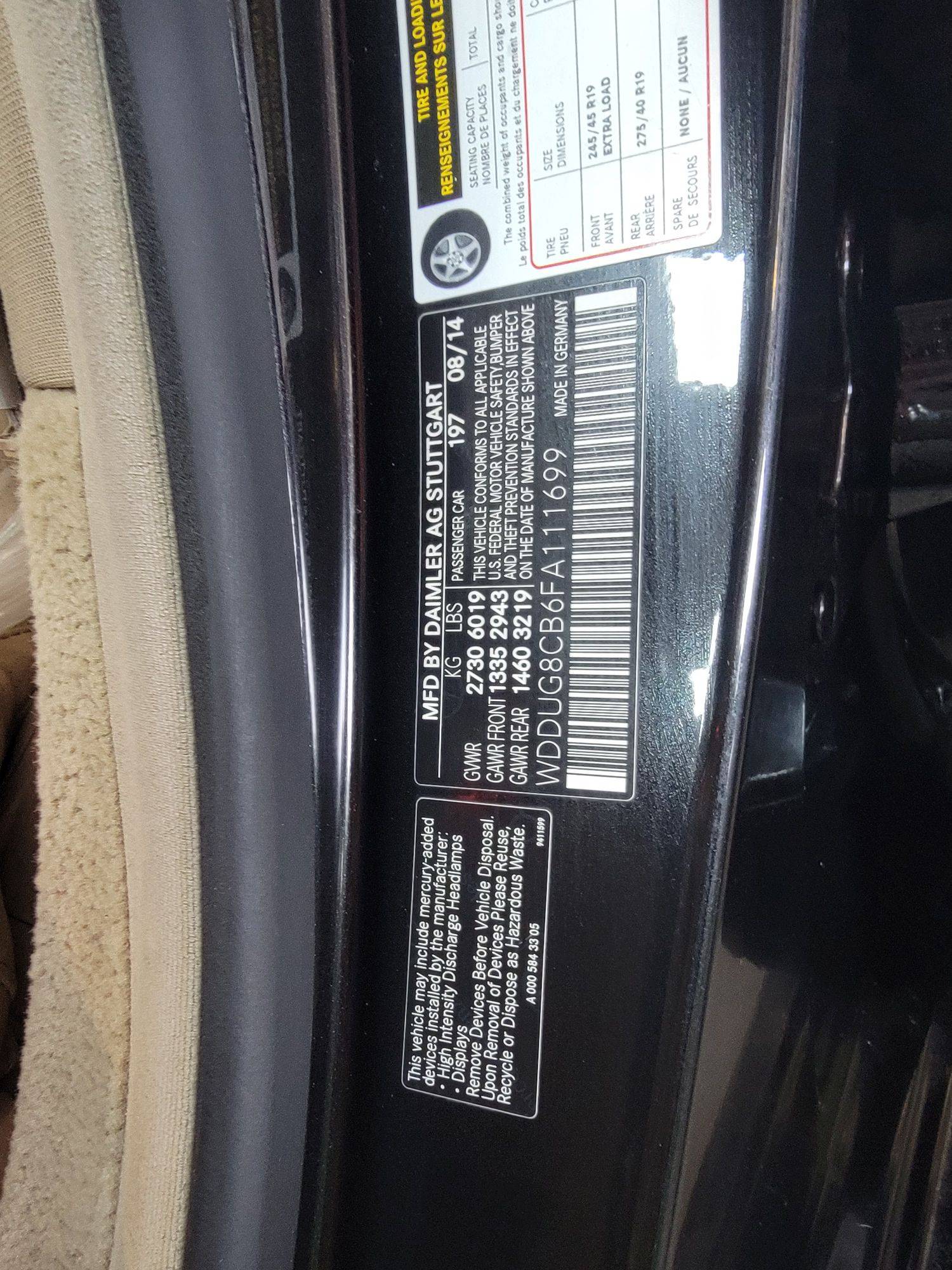 2015 MERCEDES BENZ S 550 — 151328 Miles — Lot FA111699 — Main - Marhaba Auctions Used Cars - Image 10