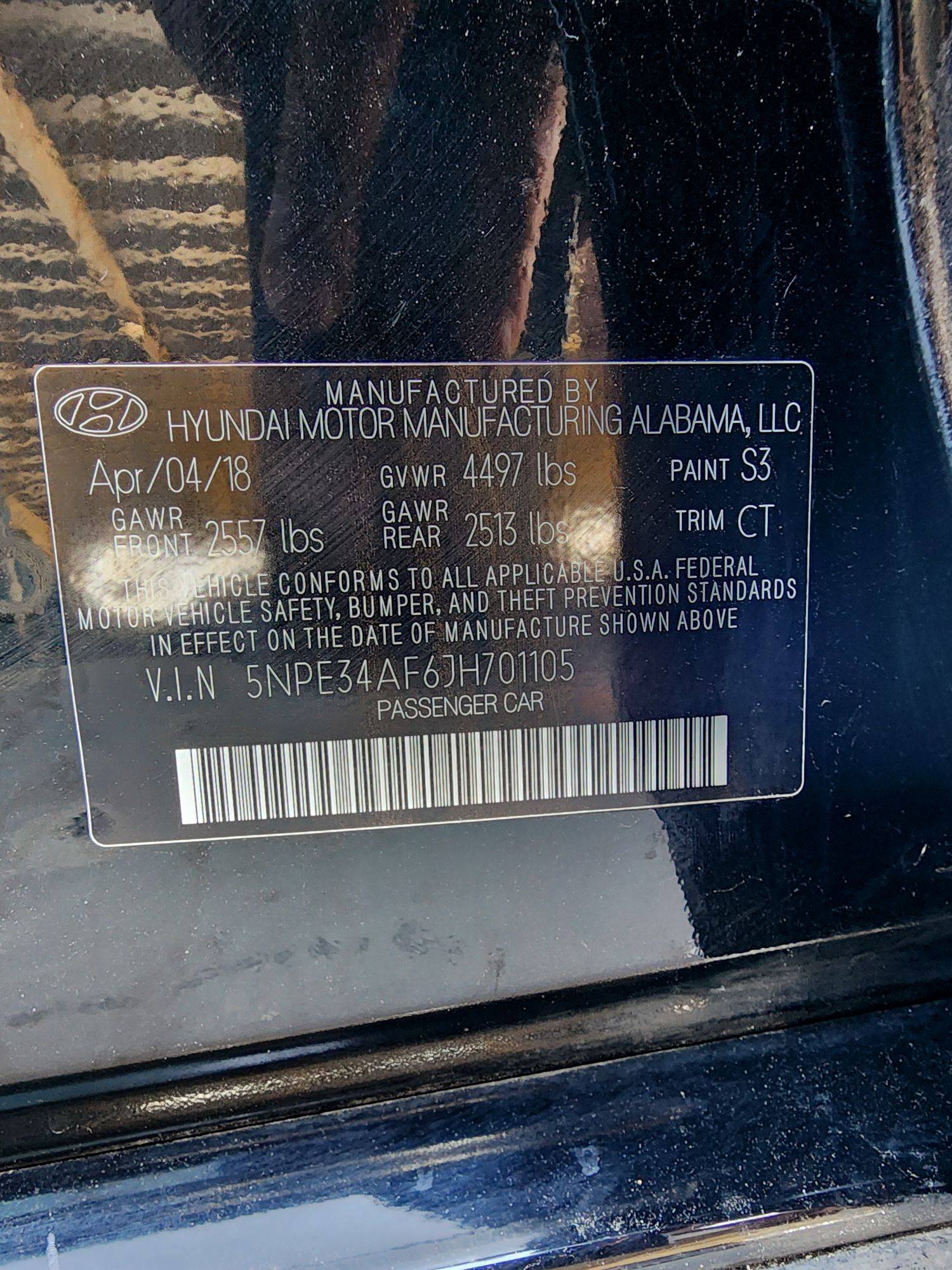 2018 HYUNDAI SONATA — 71076 Miles — Lot AF6JH701105 — Souq - Marhaba Auctions Used Cars - Image 10