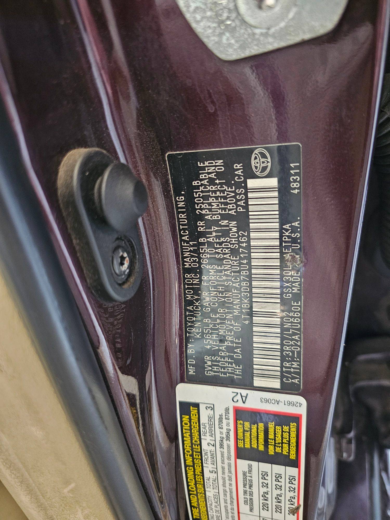 TOYOTA AVALON 2011 - Marhaba Auction Used Cars - Image 9