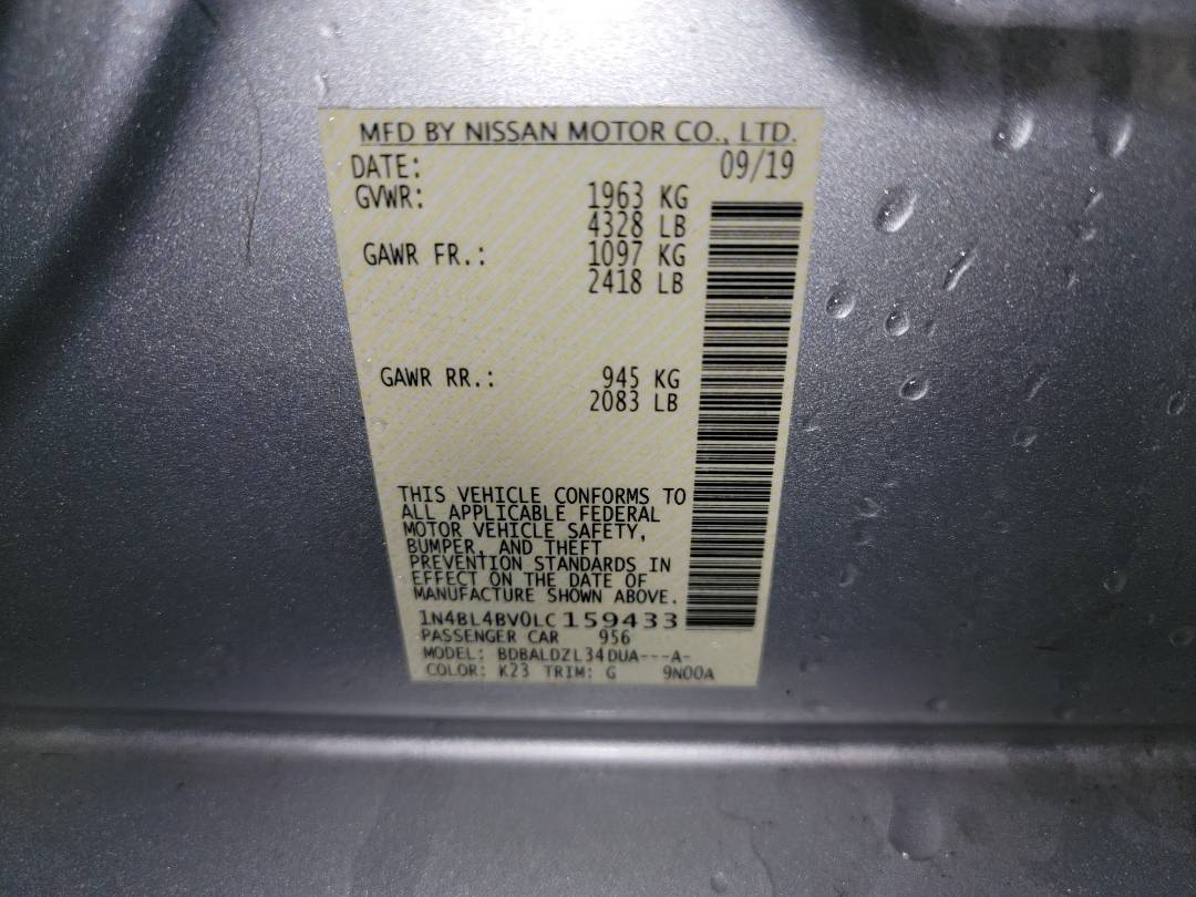 2020 NISSAN ALTIMA — 90317 Miles — Lot LC159433 - Marhaba Auctions Used Cars - Image 7