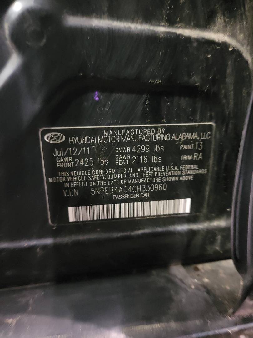 2012 HYUNDAI SONATA — 170330 Miles — Lot 37281921 — Main - Marhaba Auctions Used Cars - Image 8