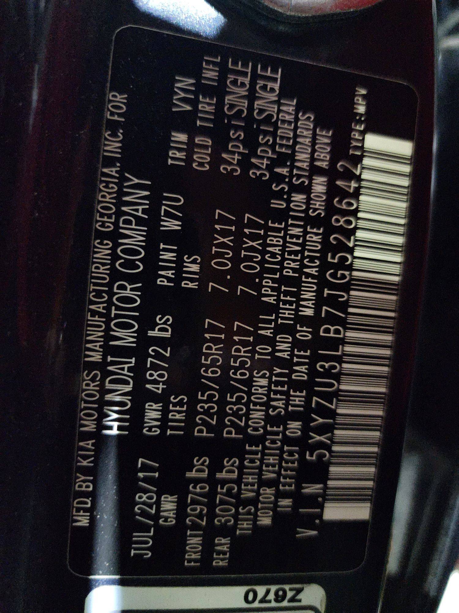 HYUNDAI SANTA FE SPORT 2018 - Marhaba Auction Used Cars - Image 10