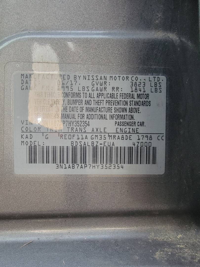 2017 NISSAN SENTRA — 108239 Miles — Lot 39128912 — Main - Marhaba Auctions Used Cars - Image 10