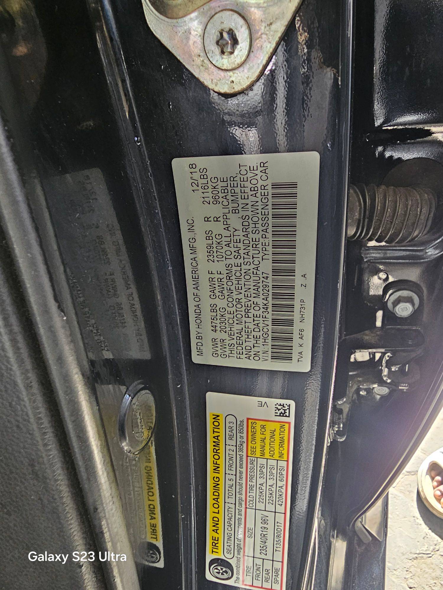 HONDA ACCORD 2019 - Marhaba Auction Used Cars - Image 9