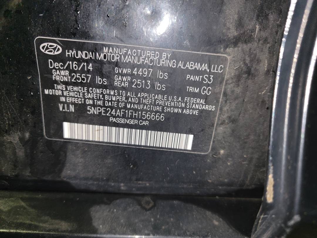 2015 HYUNDAI SONATA — 264975 Miles — Lot 71036943 - Marhaba Auctions Used Cars - Image 9