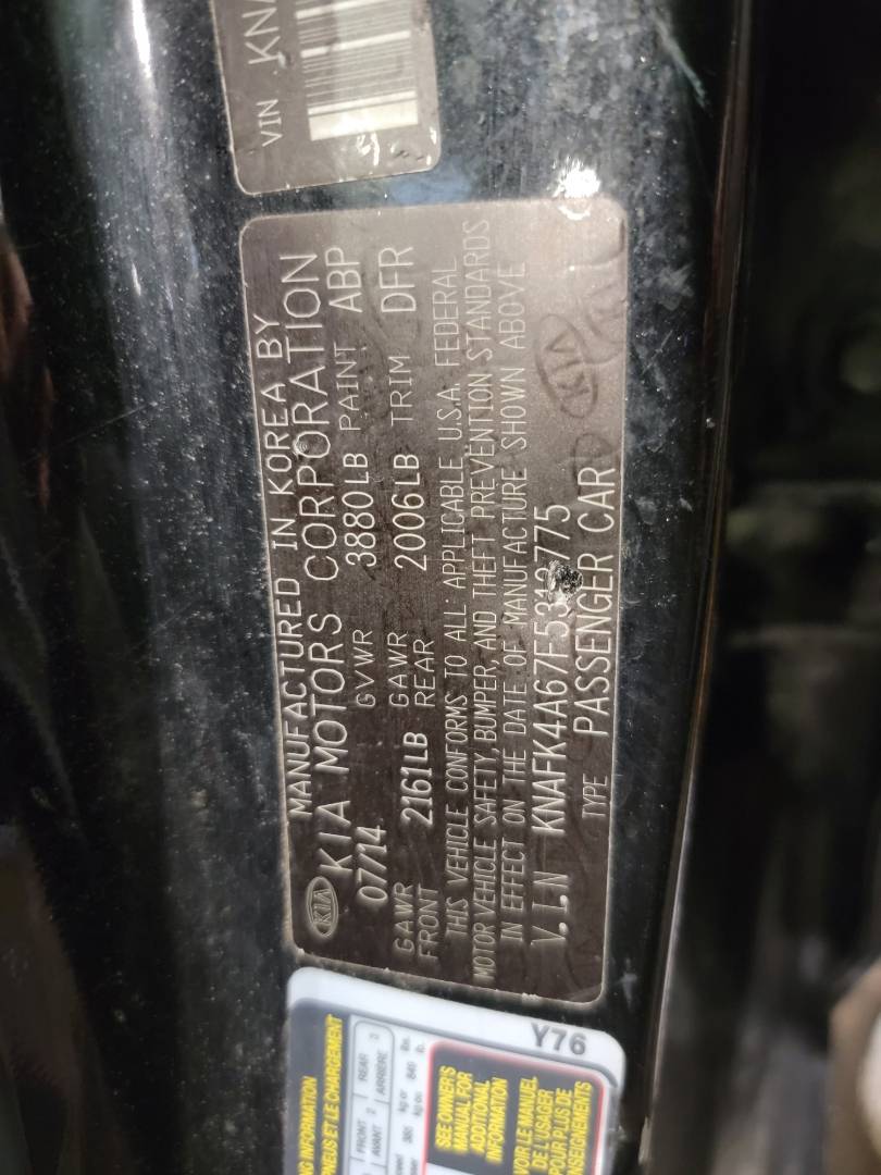 2015 KIA FORTE — 213996 Miles — Lot F5312775 - Marhaba Auctions Used Cars - Image 8