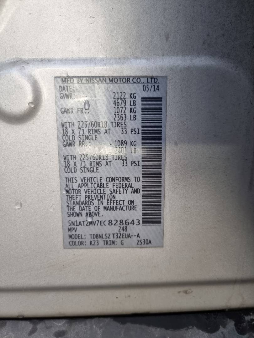 NISSAN ROGUE 2014 - Marhaba Auction Used Cars - Image 10