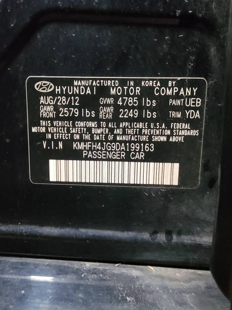 2013 HYUNDAI AZERA — 212511 Miles — Lot 38504122 — Ind. 12 - Marhaba Auctions Used Cars - Image 10