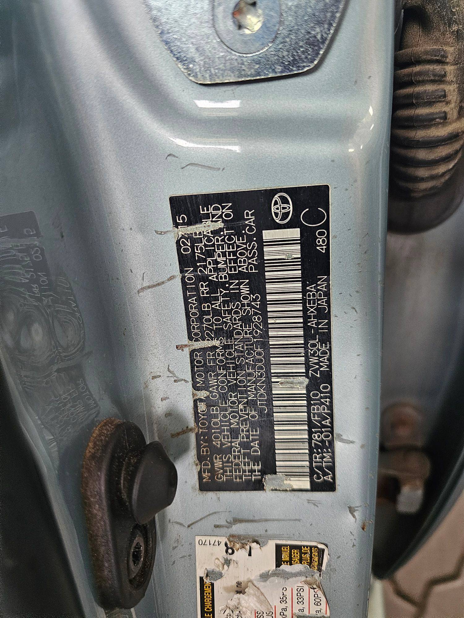 2015 TOYOTA PRIUS — 157478 Miles — Lot F1928743 — Main - Marhaba Auctions Used Cars - Image 9