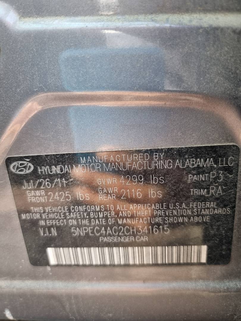2012 HYUNDAI SONATA — 223032 Miles — Lot 2CH341615 — Ind. 12 - Marhaba Auctions Used Cars - Image 10