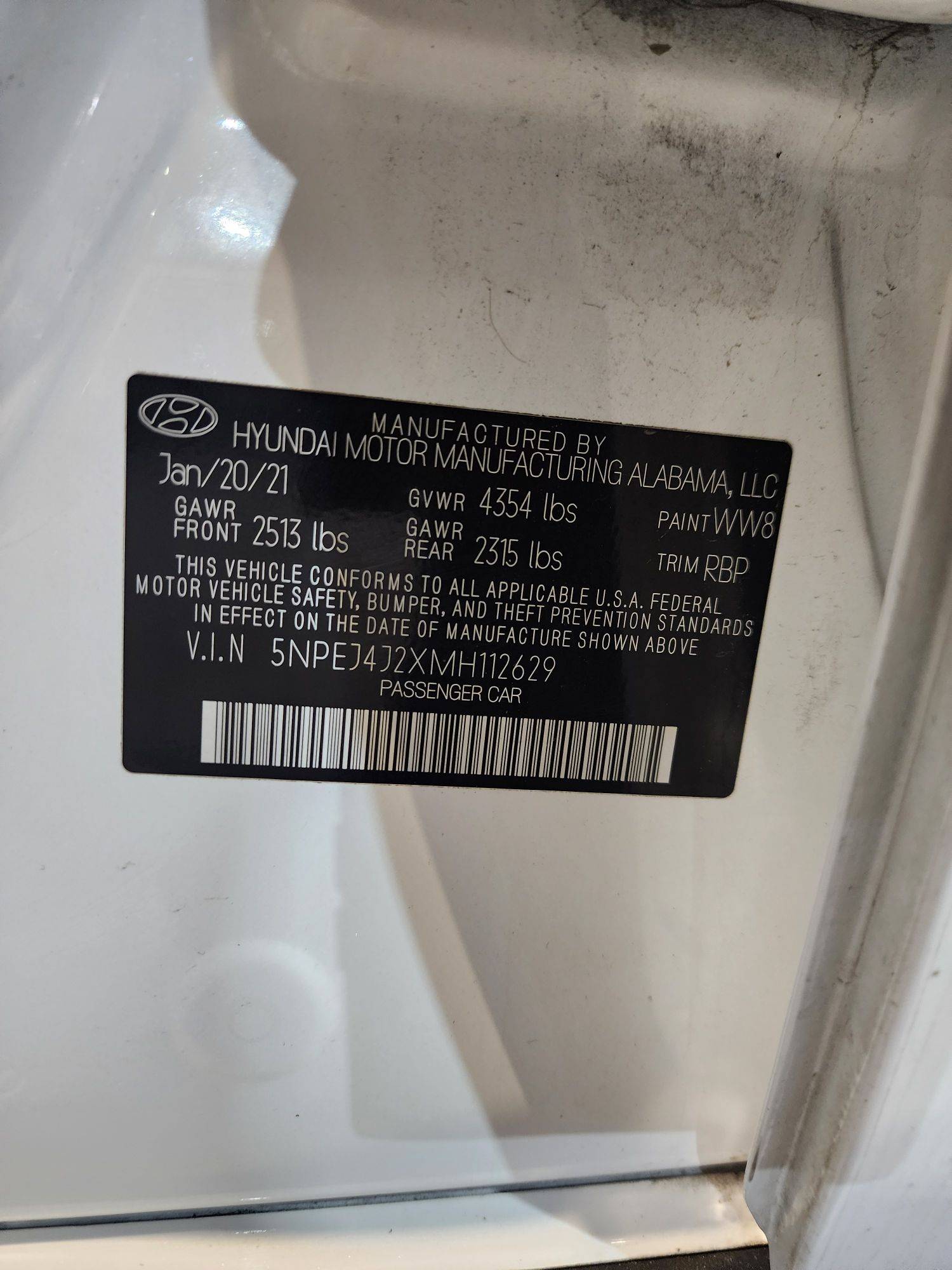 HYUNDAI SONATA 2021 - Marhaba Auction Used Cars - Image 11