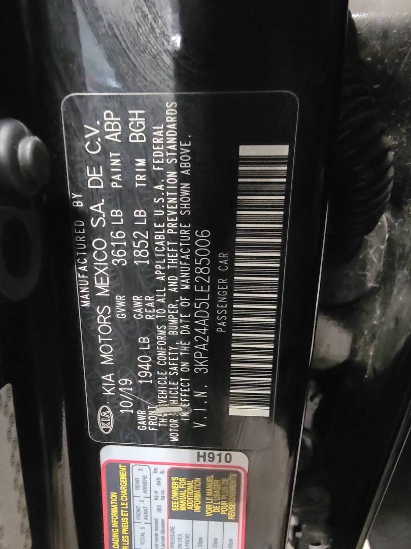 2020 KIA RIO — 98646 Miles — Lot 5LE285006 — Main - Marhaba Auctions Used Cars - Image 11