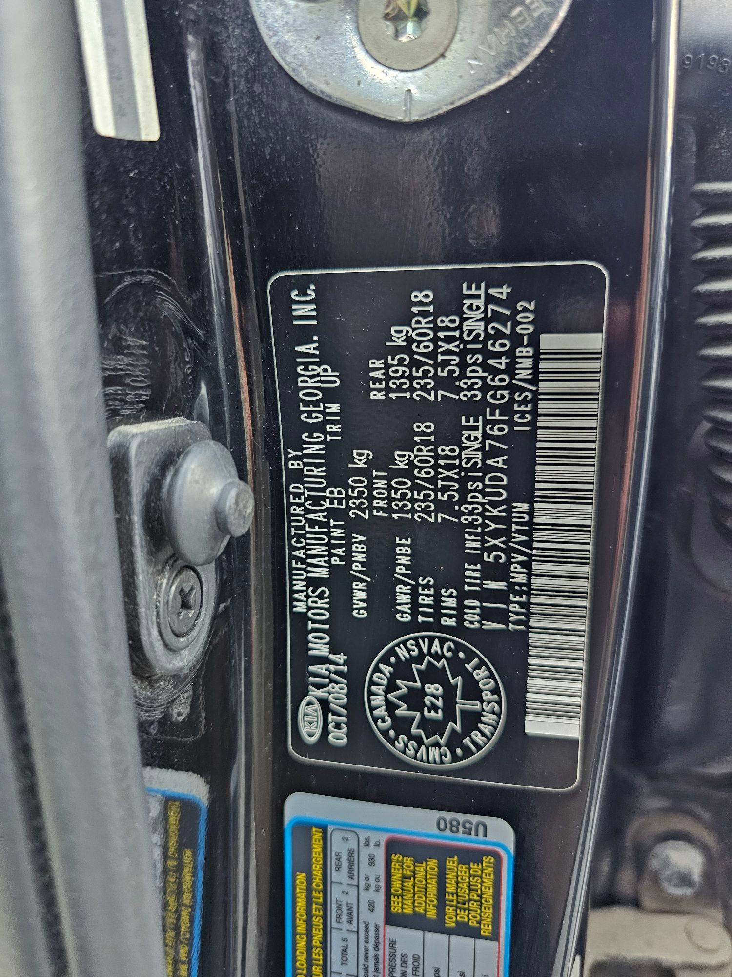 2015 KIA SORENTO — 172515 KM — Lot G646274 — Souq - Marhaba Auctions Used Cars - Image 7