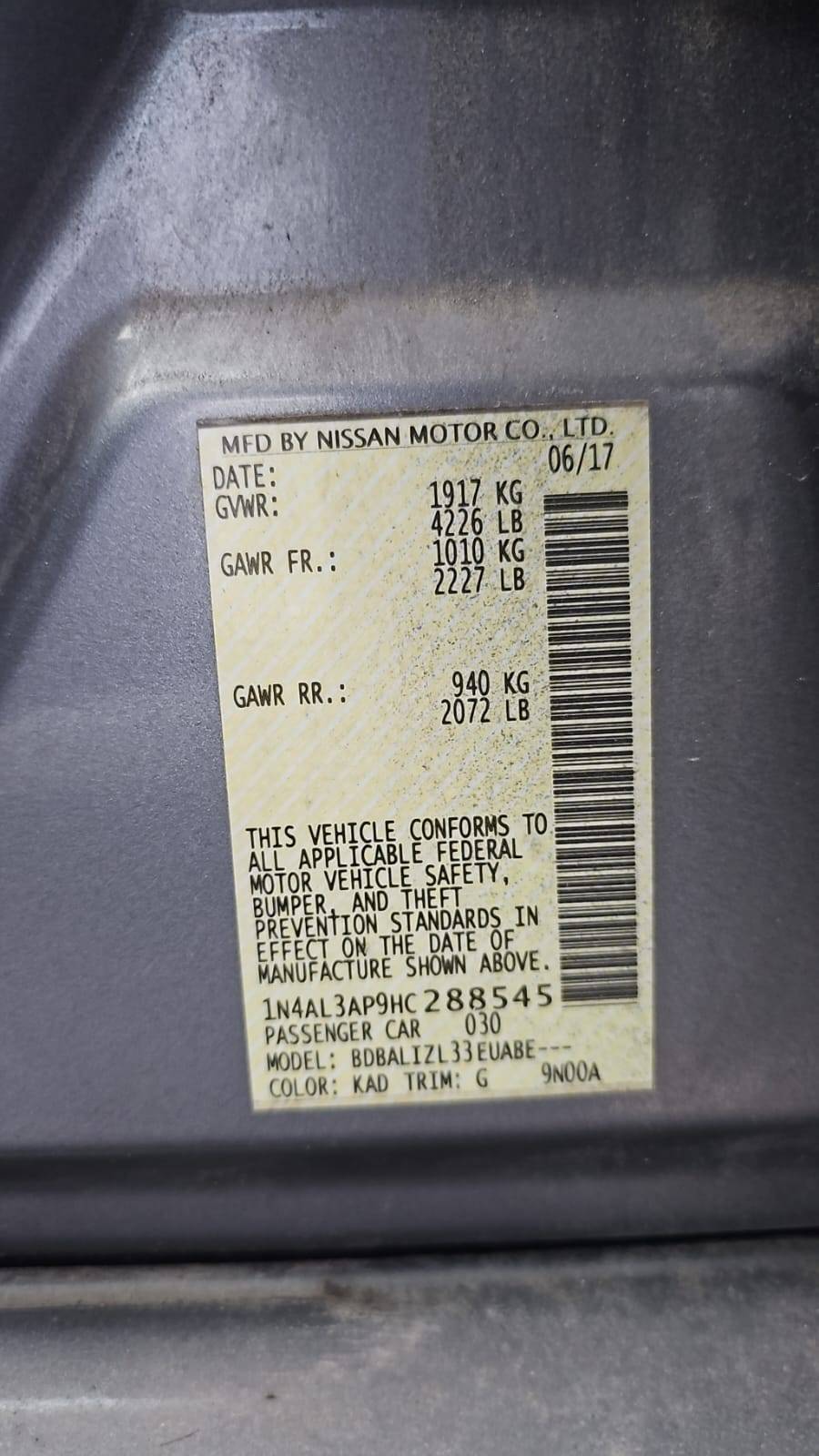 NISSAN ALTIMA 2017 - Marhaba Auction Used Cars - Image 5