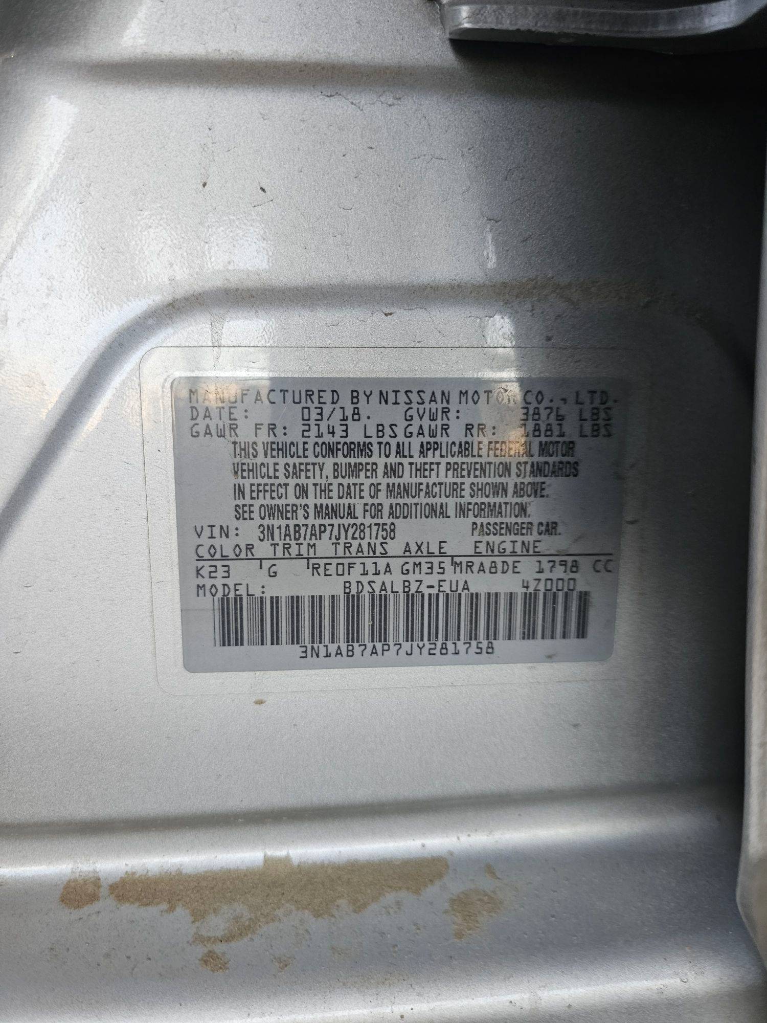 NISSAN SENTRA 2018 - Marhaba Auction Used Cars - Image 10