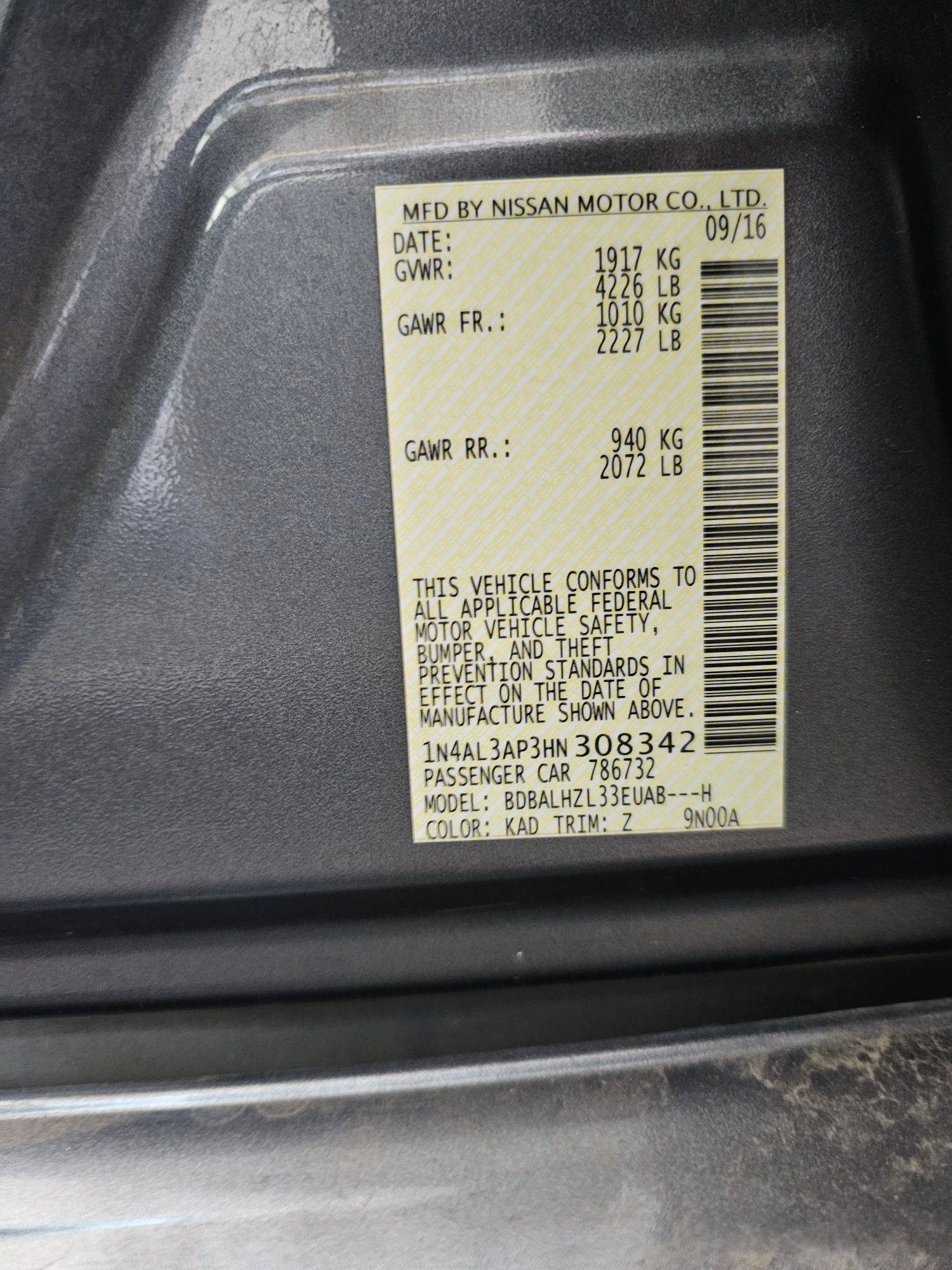 NISSAN ALTIMA 2017 - Marhaba Auction Used Cars - Image 8