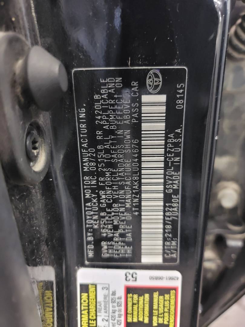 2020 TOYOTA CAMRY — 58 734 Miles — Lot K8LU044676 — Main - Marhaba Auctions Used Cars - Image 9