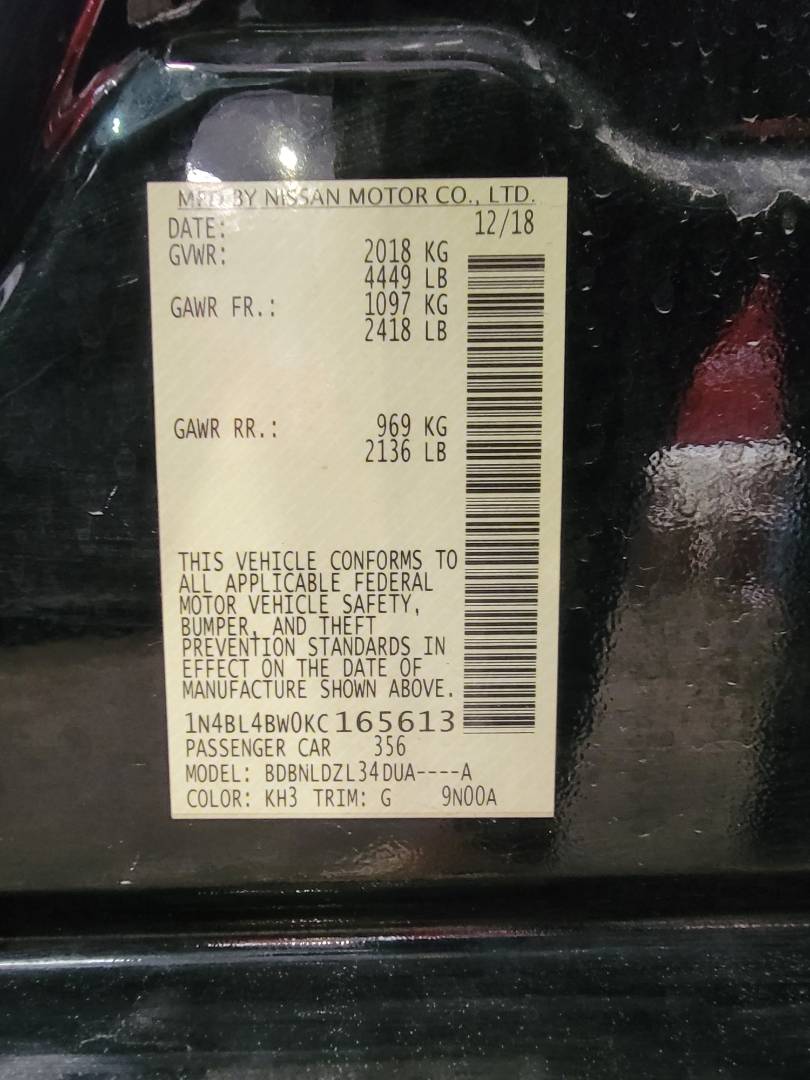 NISSAN ALTIMA 2019 - Marhaba Auction Used Cars - Image 9