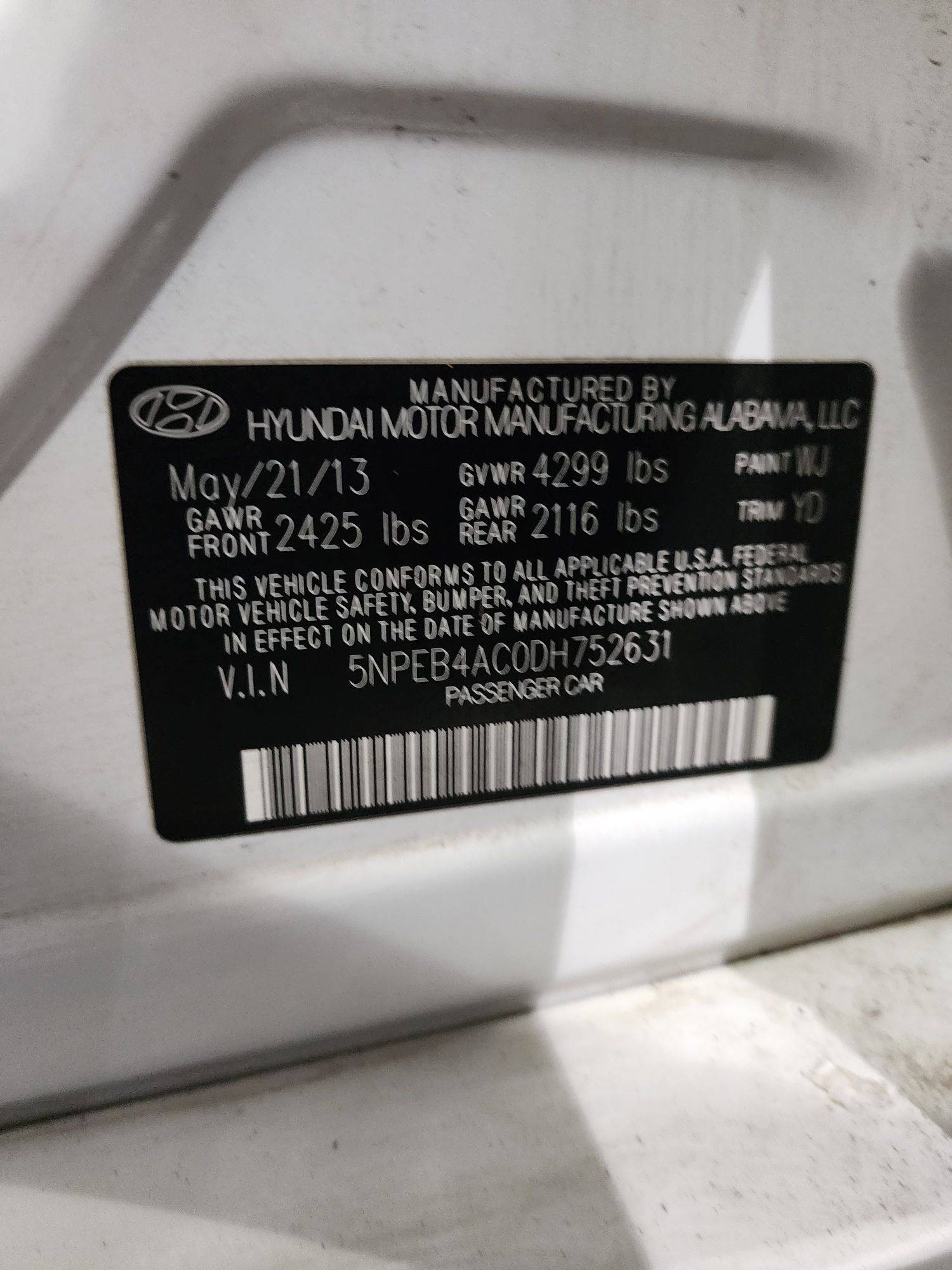 2013 HYUNDAI SONATA — 155341 Miles — Lot 48863244 — Souq - Marhaba Auctions Used Cars - Image 9