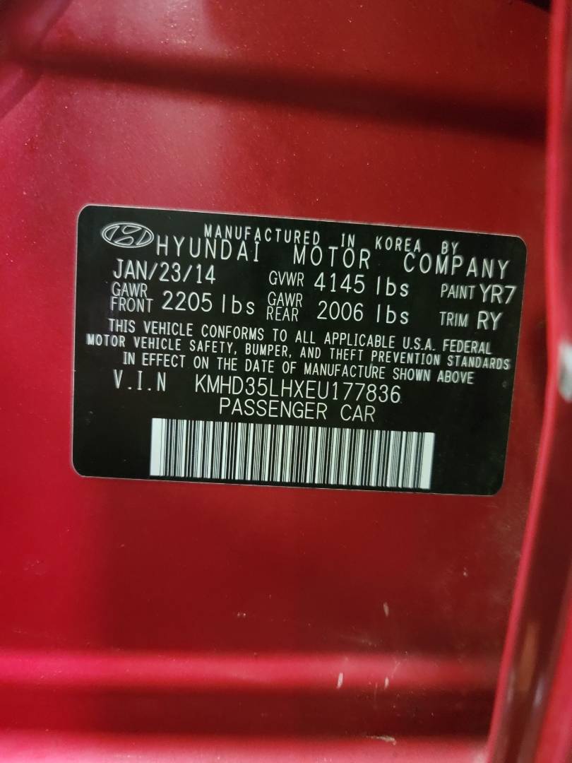 2014 HYUNDAI ELANTRA GT — 116873 Miles — Lot 177836 — Main - Marhaba Auctions Used Cars - Image 10