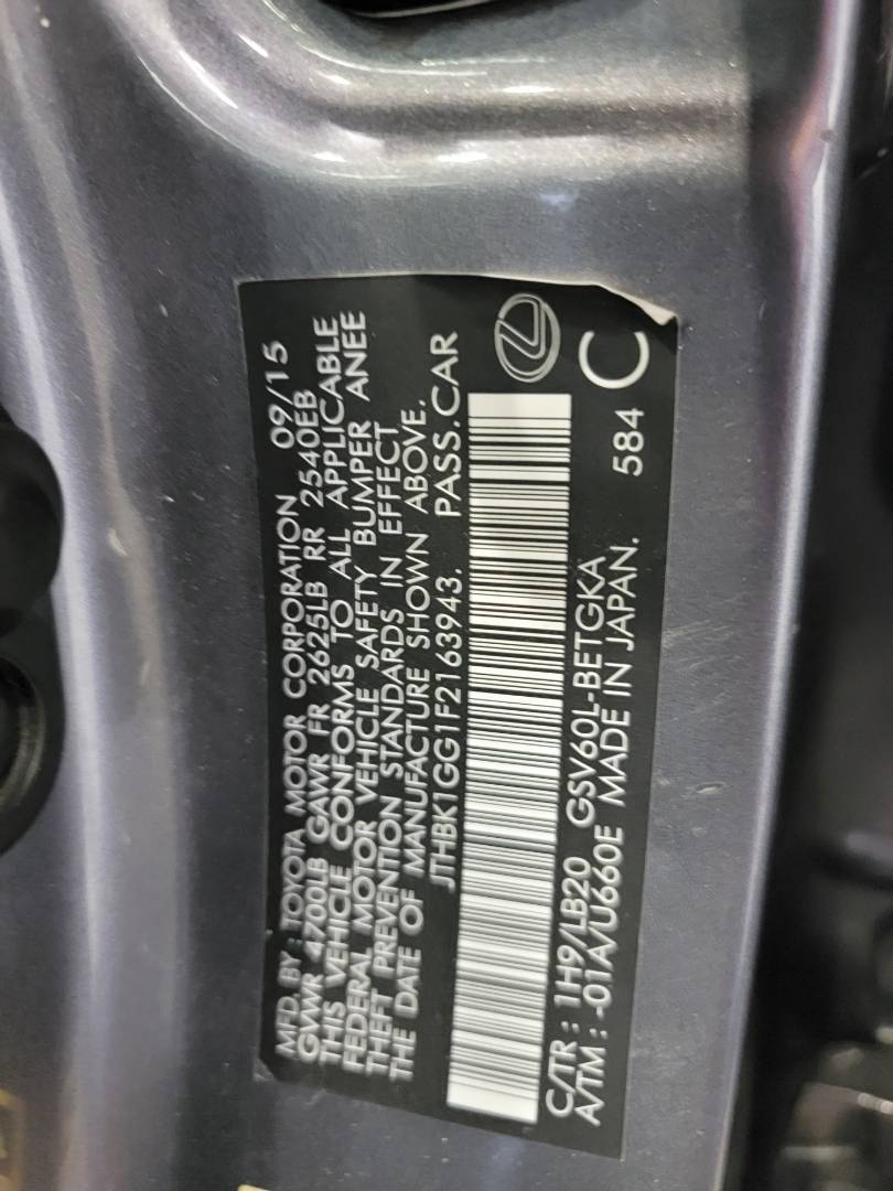 2015 LEXUS ES 350 — 123664 Miles — Lot 1GG1F2163943 — Main - Marhaba Auctions Used Cars - Image 10